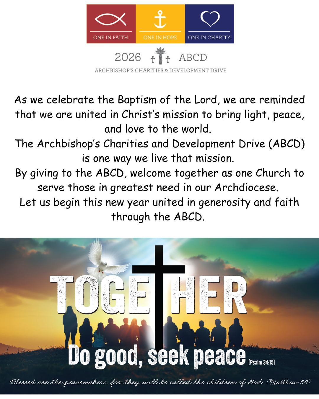 ABCD 2026! Together: Do Good, Seek Peace                                                                                                                                                                                                                                                                    