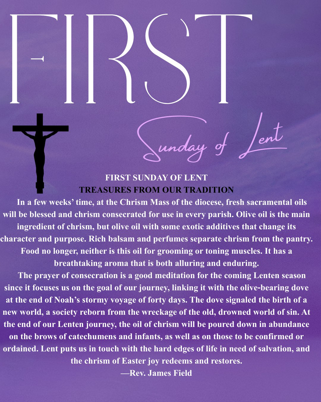 First Sunday of Lent                                                                                                                                                                                                                                                                                        
