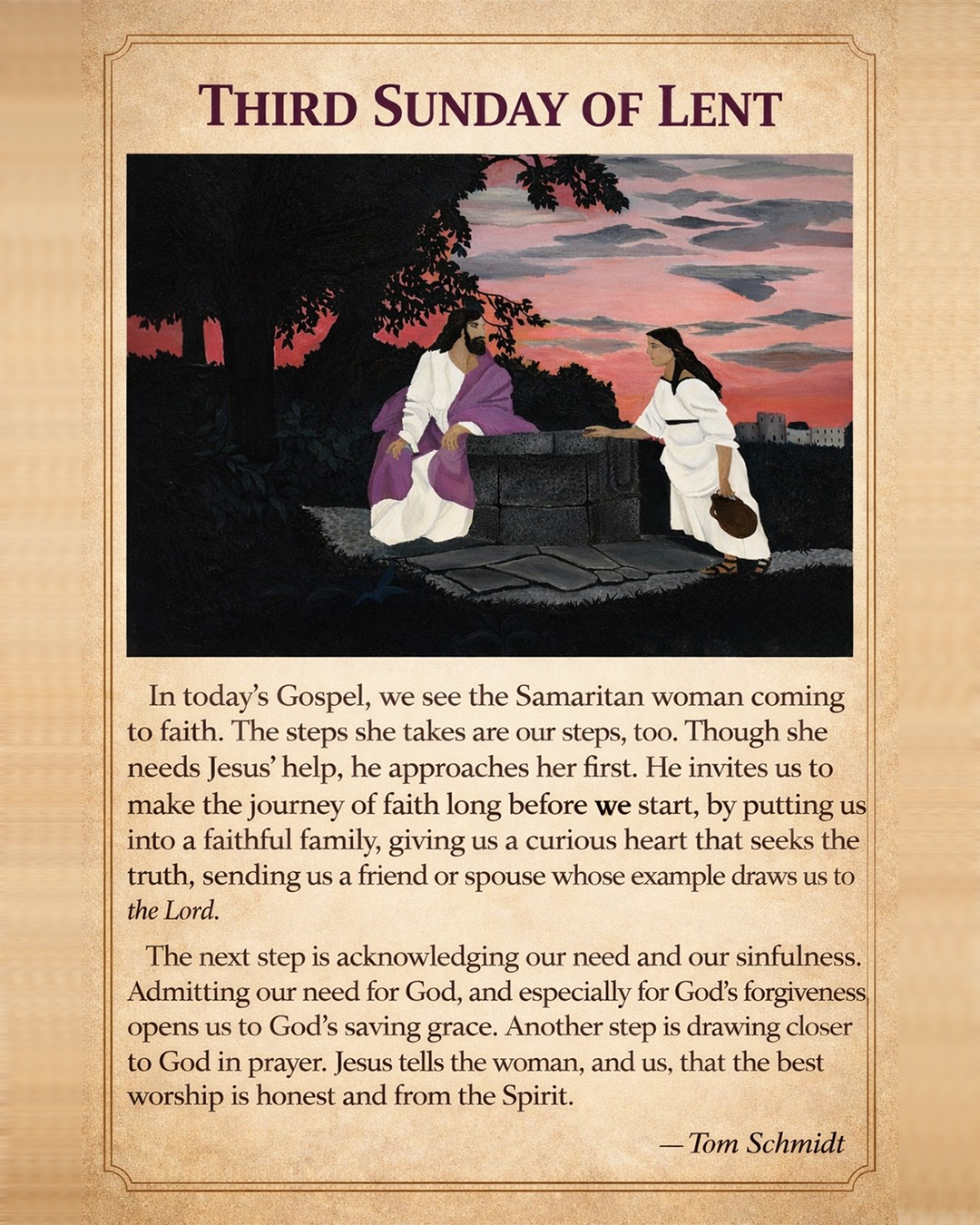 Third Sunday of Lent                                                                                                                                                                                                                                                                                        