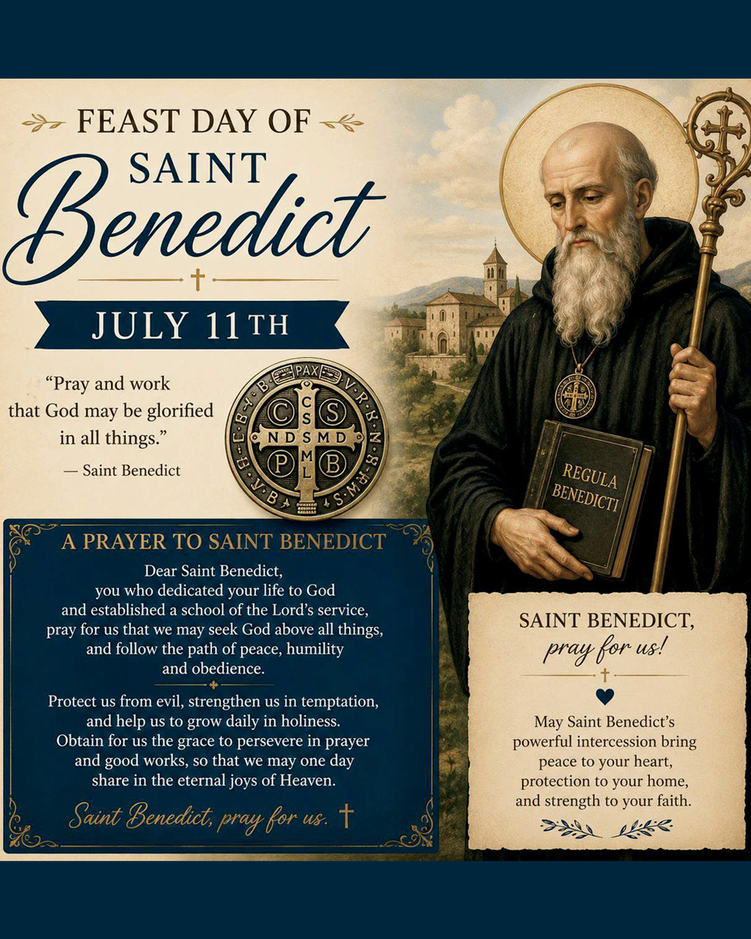 Feast Day of Saint Benedict                                                                                                                                                                                                                                                                                 