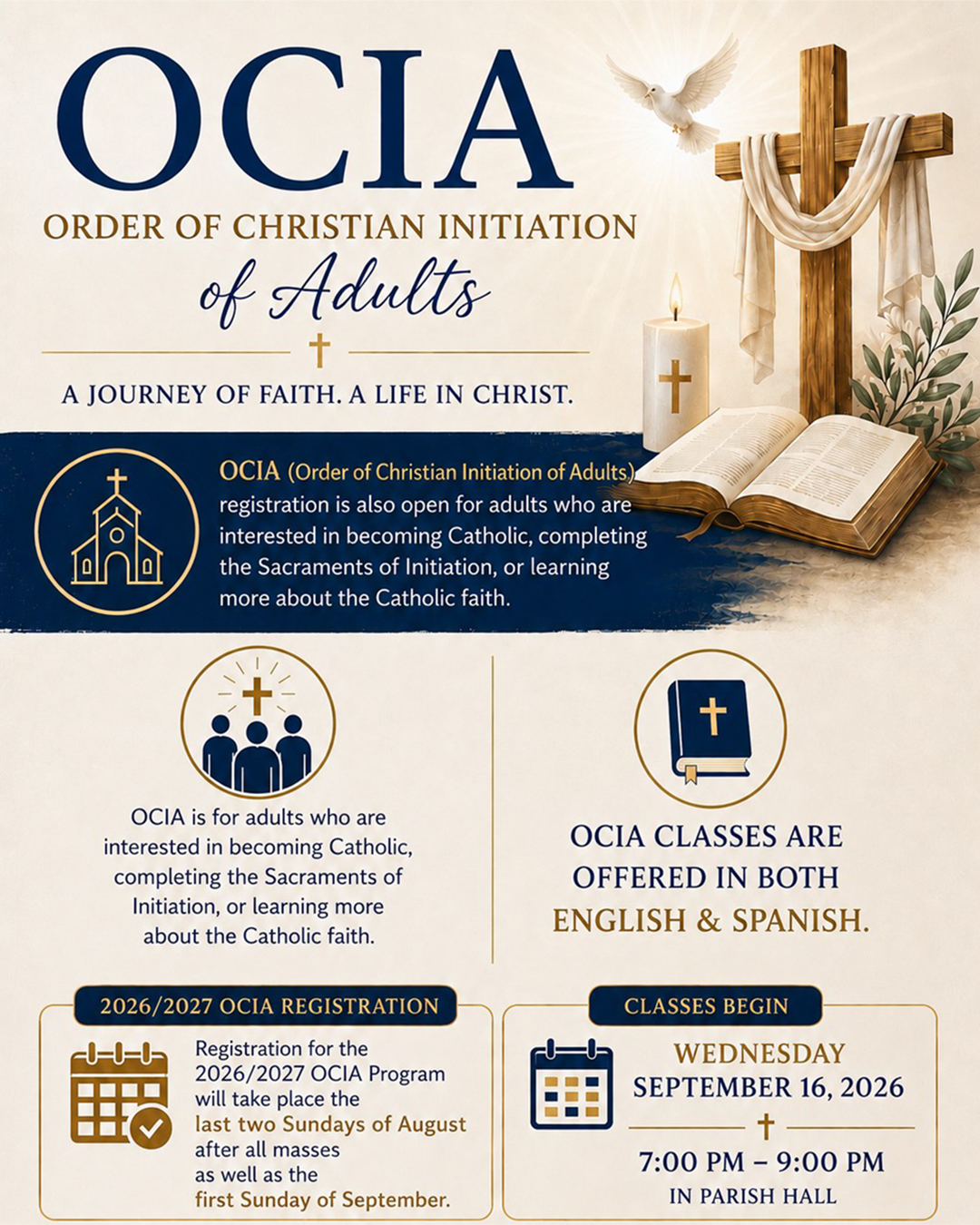 OCIA (Order of Christian Initiation of Adults)                                                                                                                                                                                                                                                              