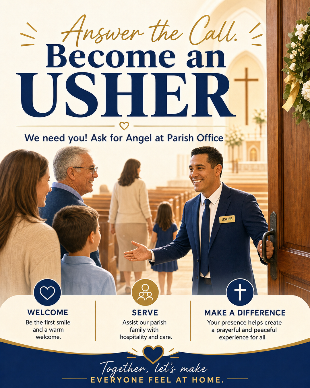 Answer the Call: Become an Usher                                                                                                                                                                                                                                                                            